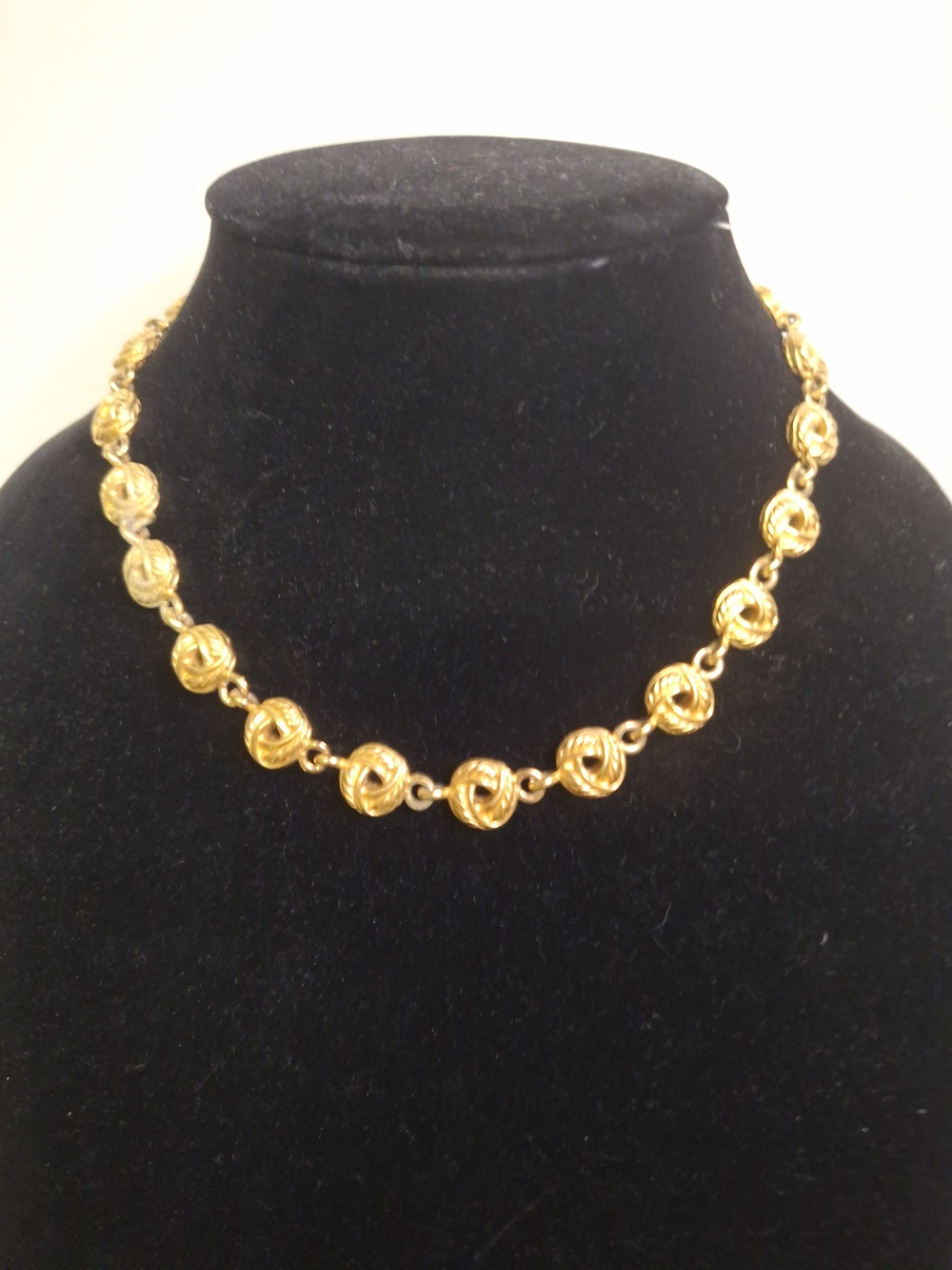Gold Knot Link Necklace - Women Jewelry 14"